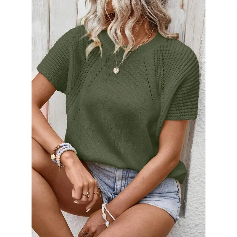 Women's Short-sleeved Knit Shirt