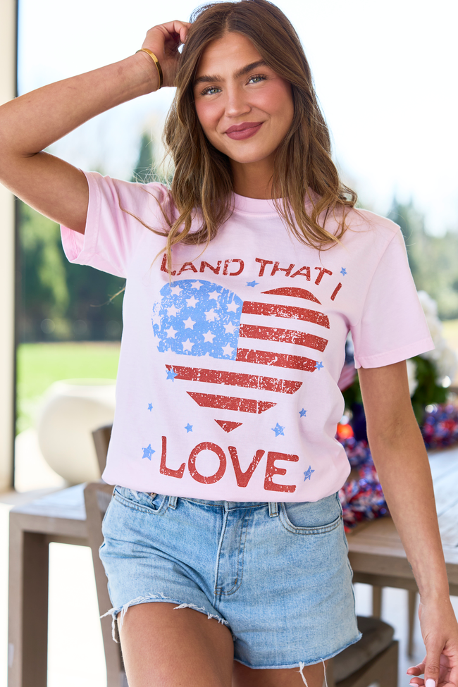 Land That I Love Light Pink Graphic Tee