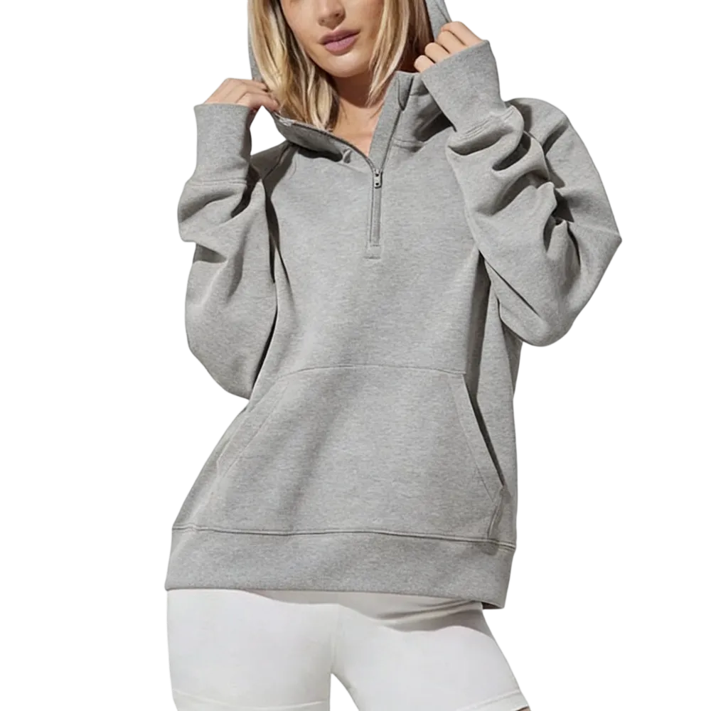Oversized Half-Zip Hoodie