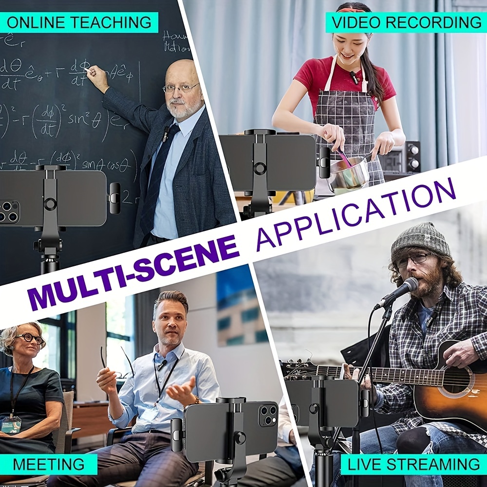 2-in-1 & 1-in-1 Professional Wireless Lavalier Microphone Plug & Play