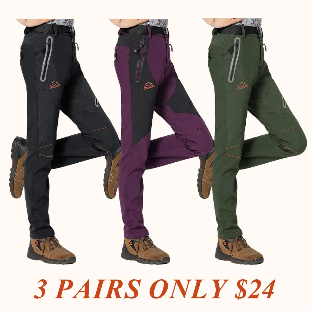 Women's Snow Pants Waterproof Insulated Fleece Thermal Ski Hiking Snowboard Pants