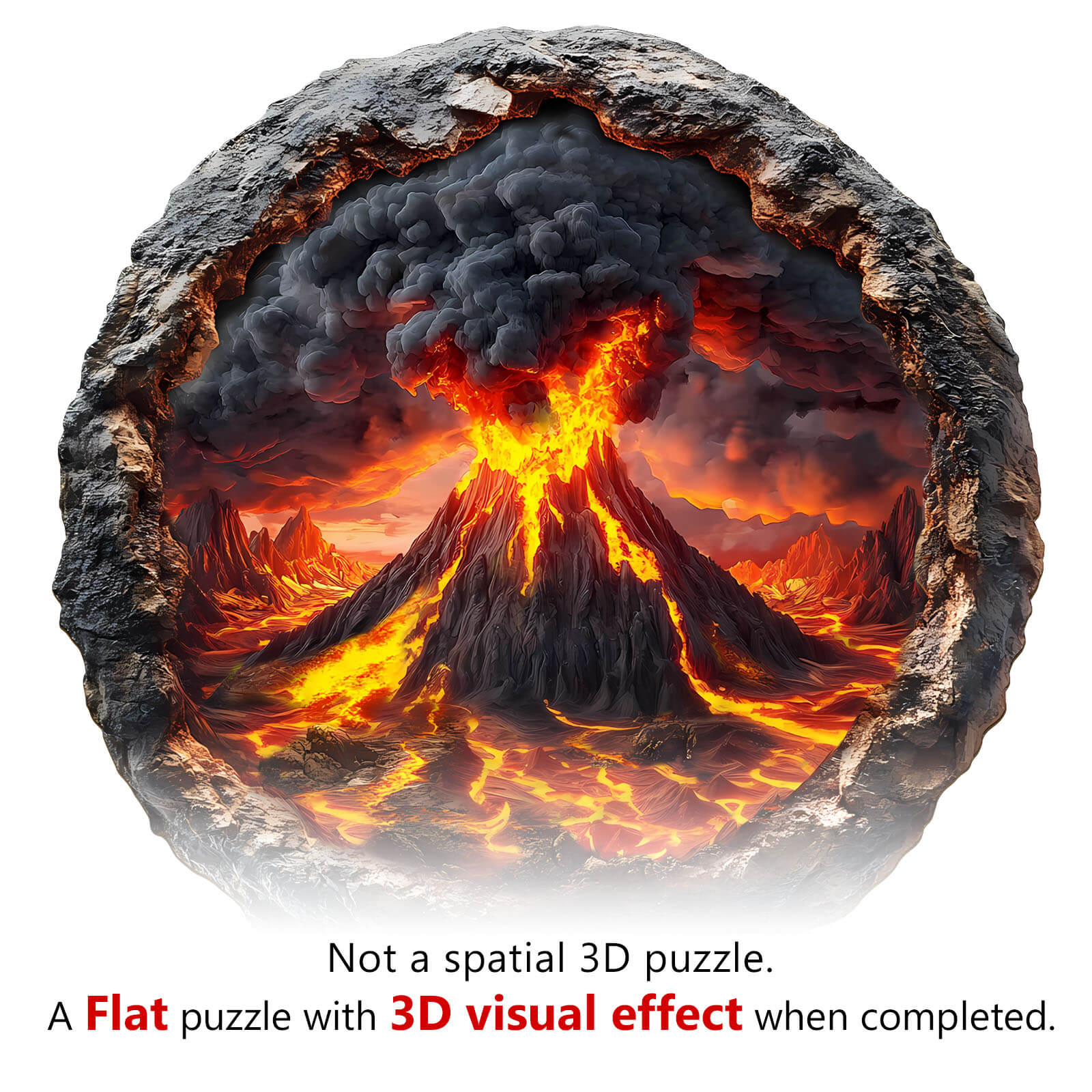 3D Volcanic Eruption Wooden Jigsaw Puzzle