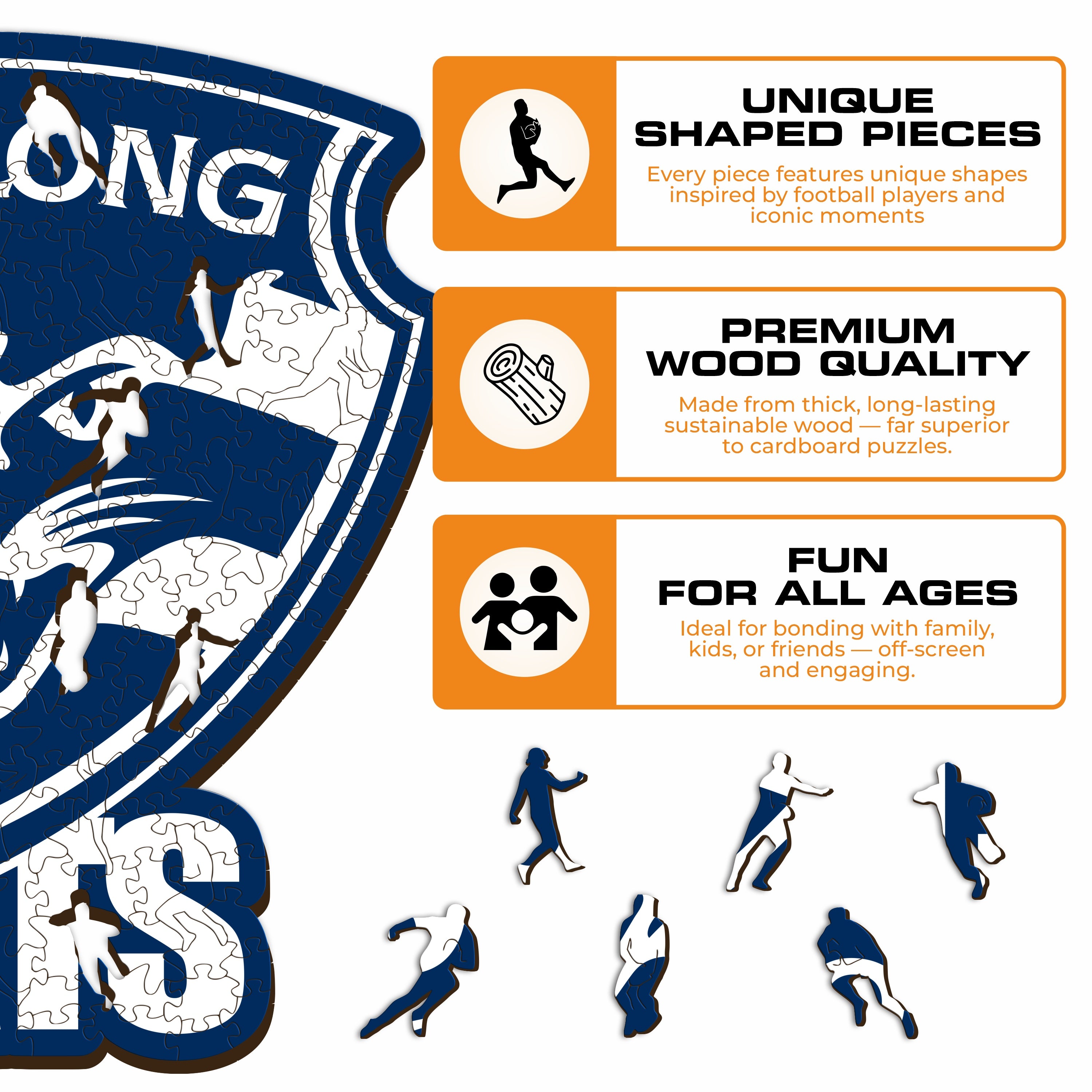 Geelong FC Logo - Wooden Puzzle