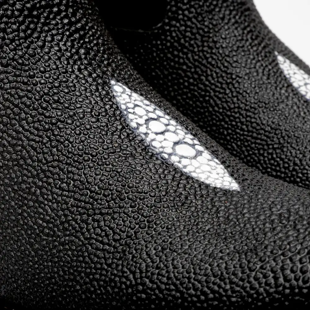 Black Stingray Leather Boots - Cutter Toe