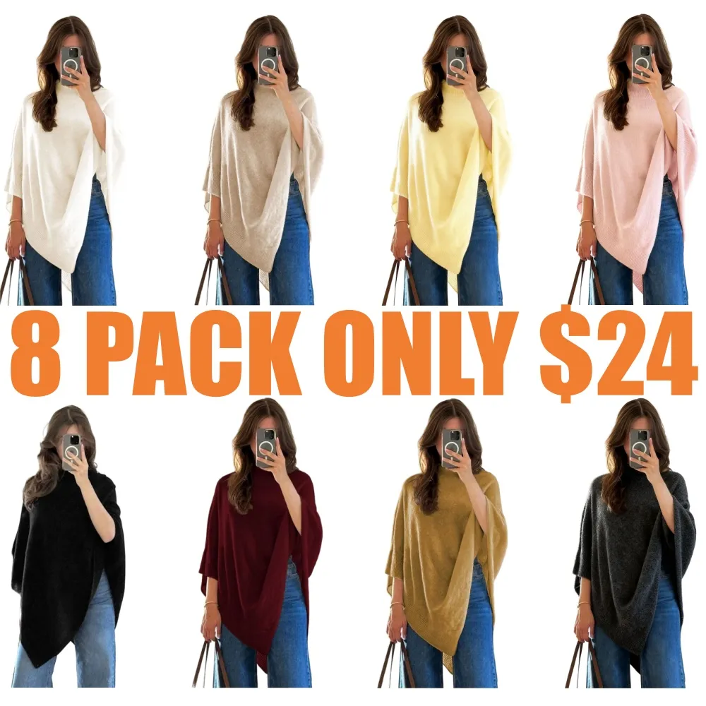Women's Plain Loose Elegant Fashion Sweater Shawl