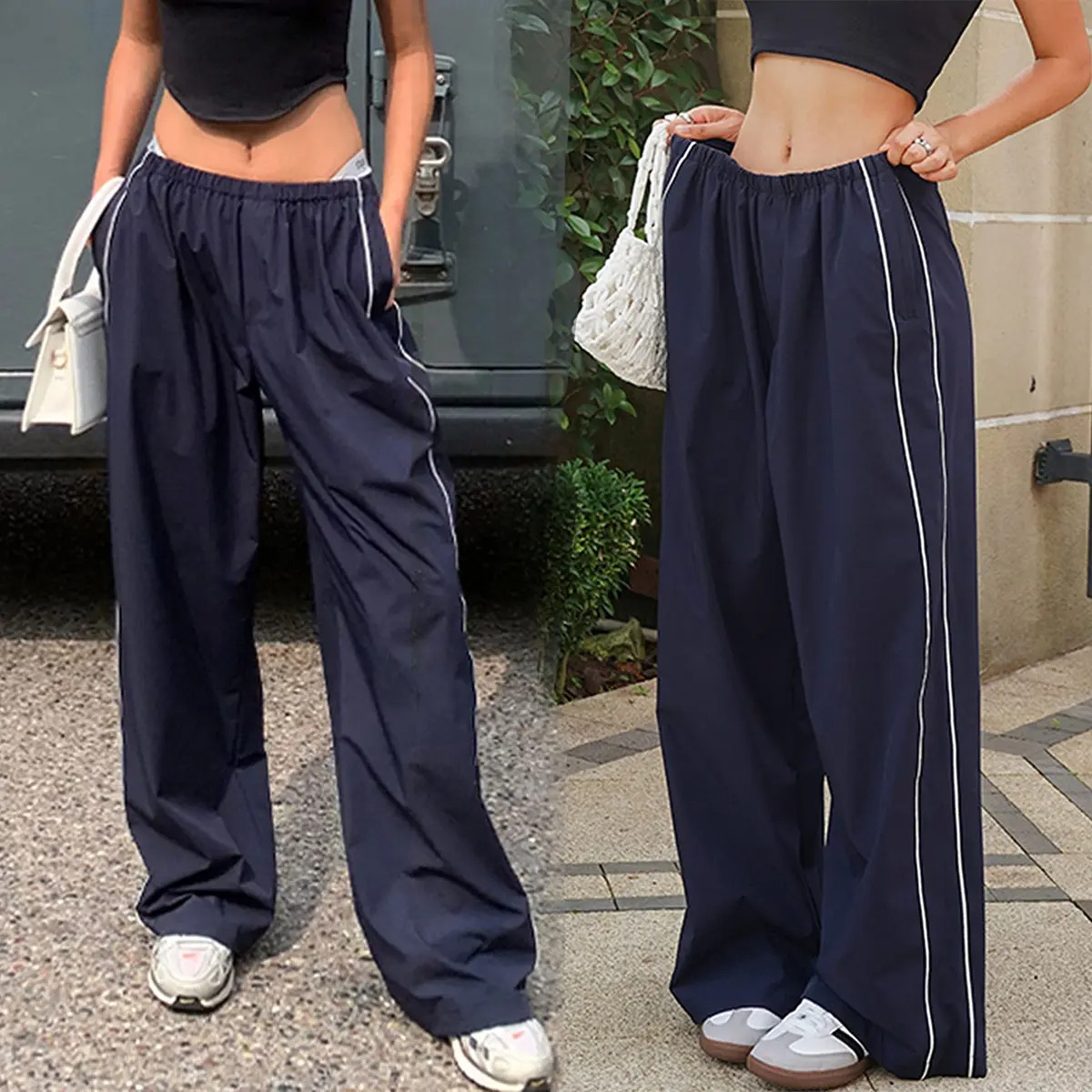 ✨ Women’s Parachute Wide‑Leg Baggy Pants – Casual Comfort