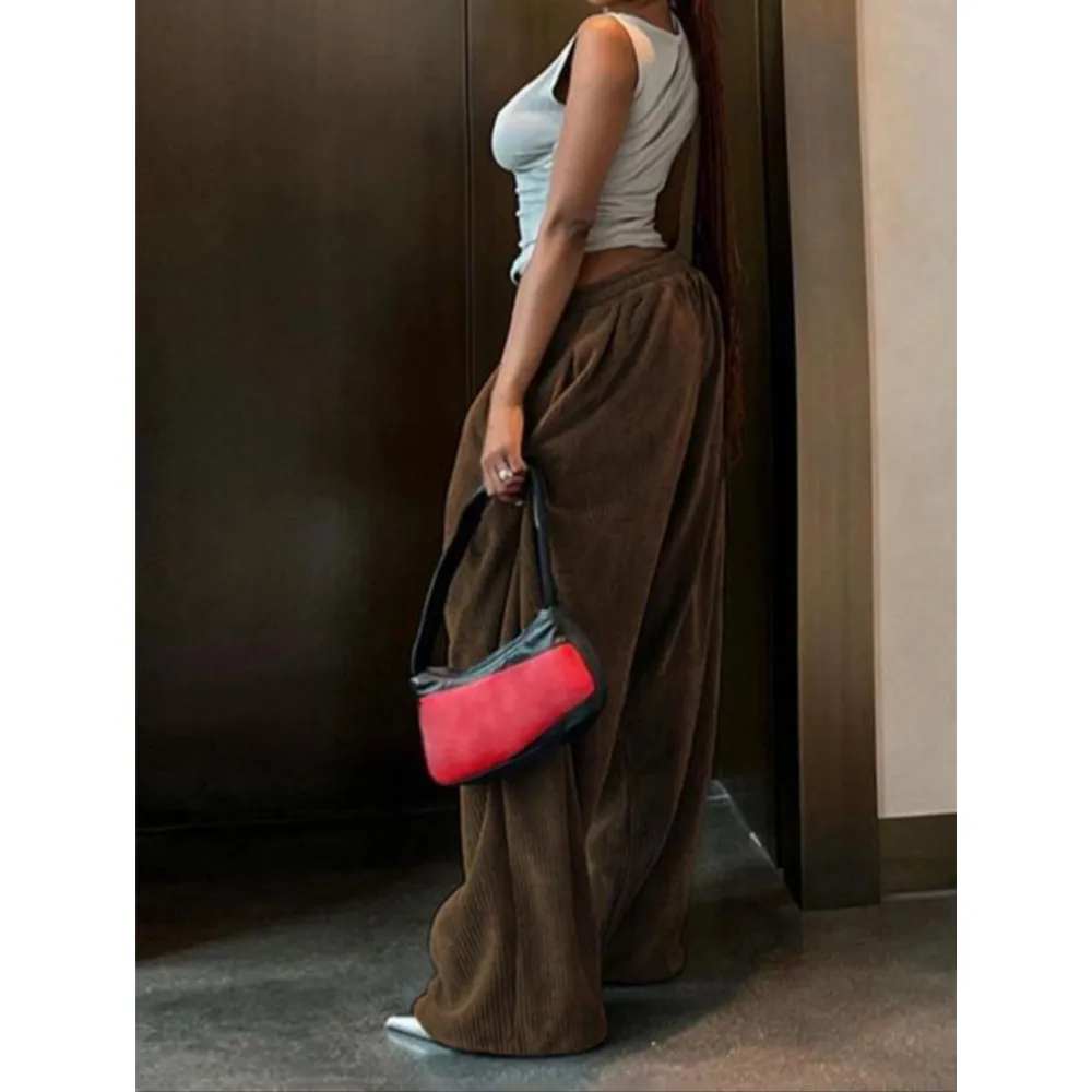 Women's Plain High Waist Straight Leg Sweatpants