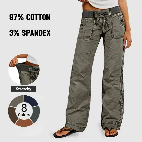 ⚡FINAL SALE⚡- Women's High Stretch Mid Rise Straight Pants