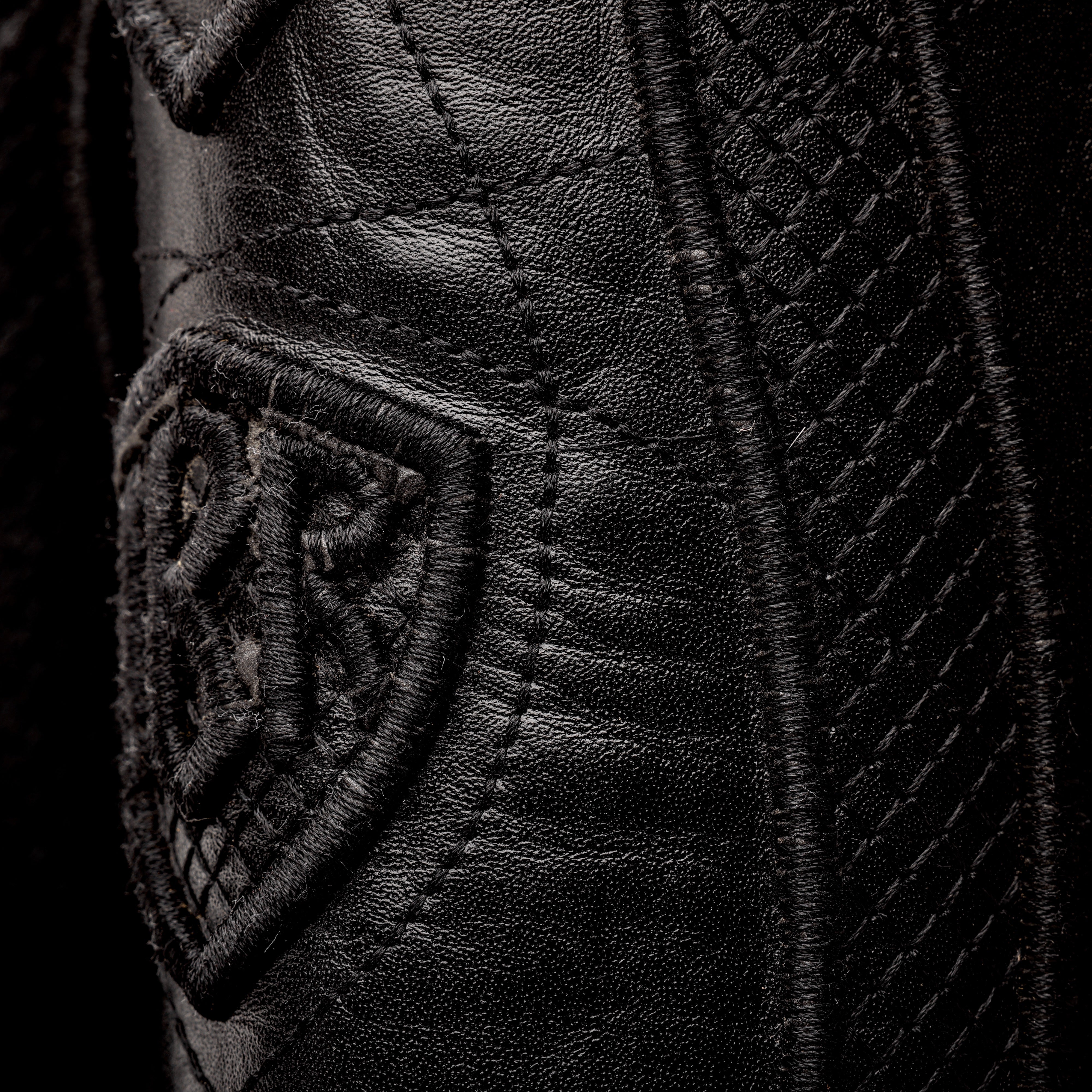 Total Black Caiman Belly Leather Boots - Square Toe