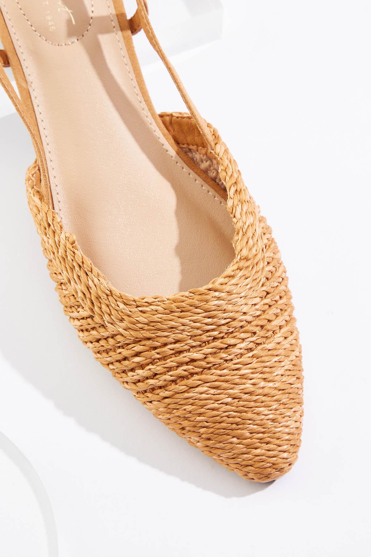 Raffia Slingback Flats