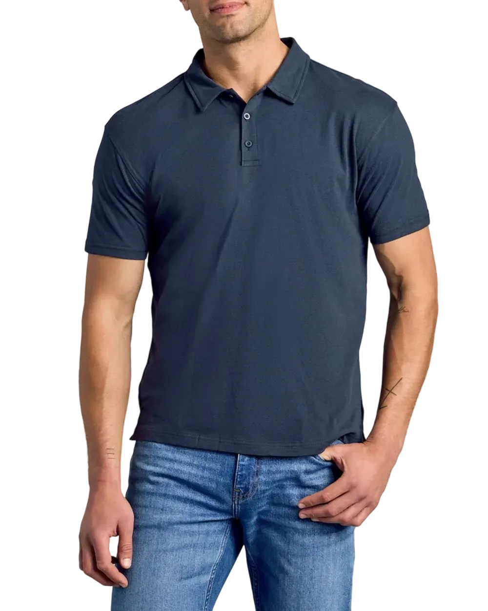 LA Men'S Casual Business POLO Shirt, Breathable Pique Fabric,Classic Polo