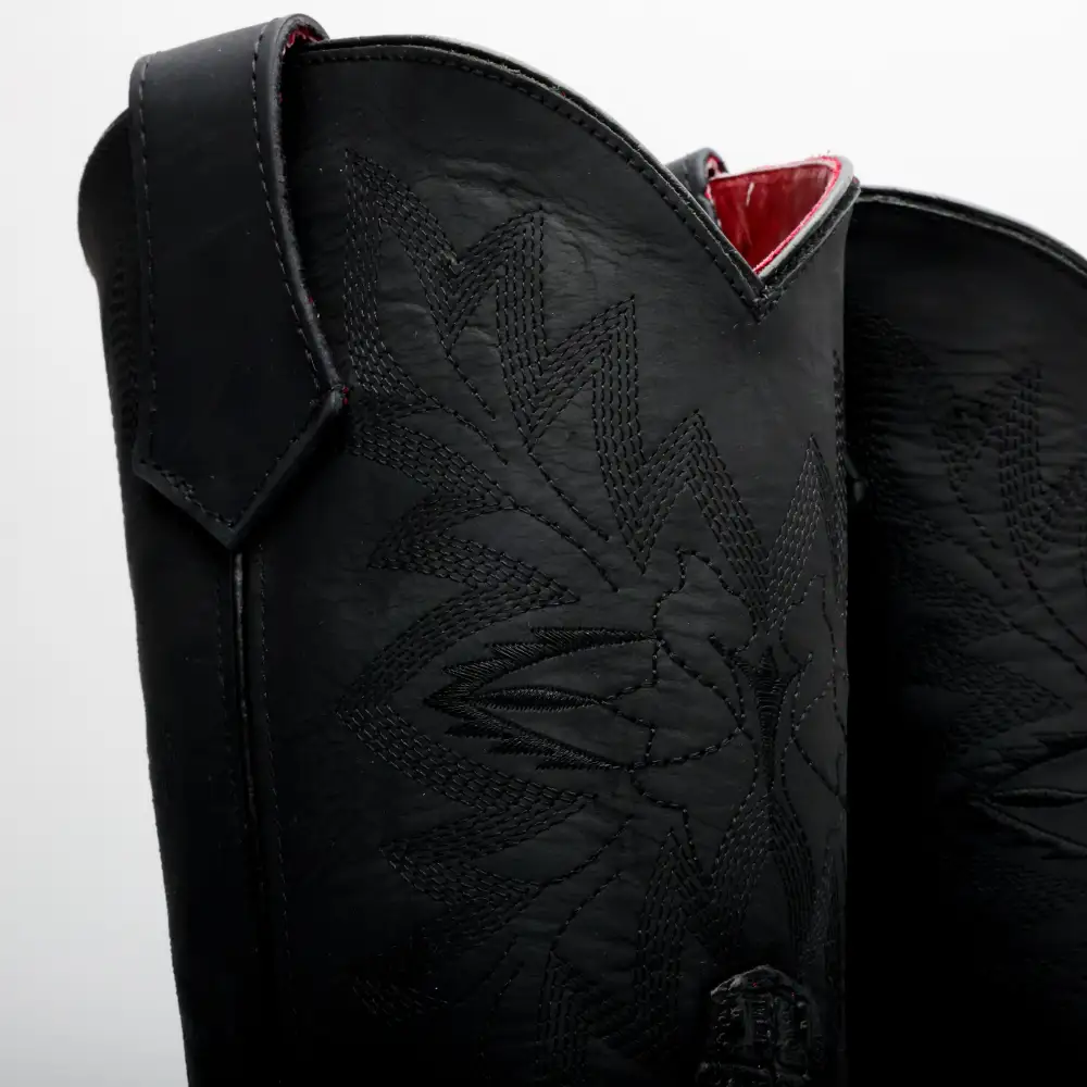 Black Caiman Hornback Leather Boots With 3D Lightweight Sole - Composite Toe