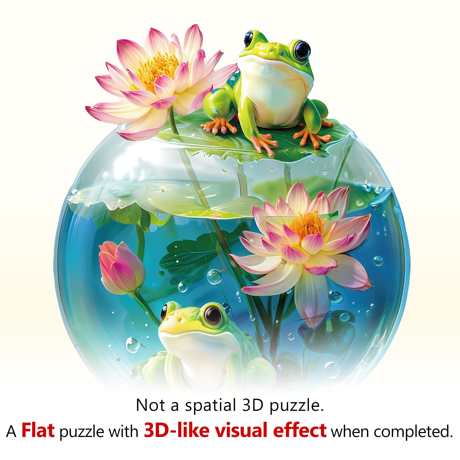 Bubble Haven Frog Wooden Jigsaw Puzzle