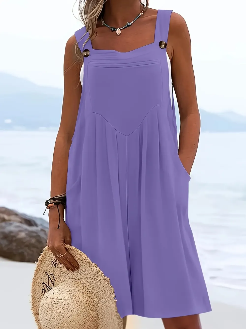 Women's Plus-Size Casual & Stylish Wide-Leg Shorts — Loose Fit, Featuring a Belt and Buttoned Pockets