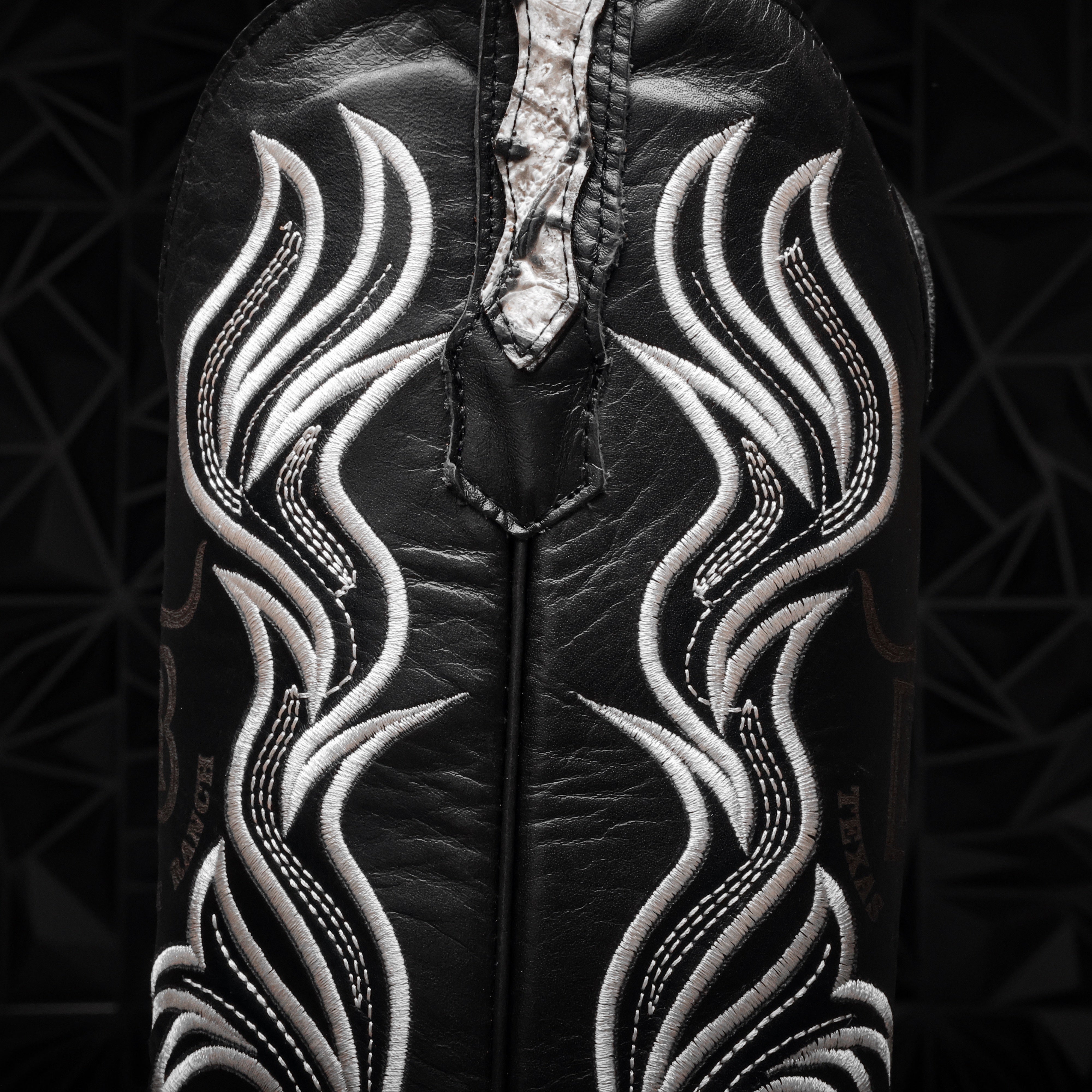 Eclipse Caiman Neck Leather Boots - Square Toe