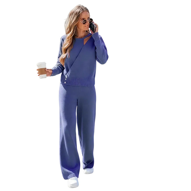 Women's Fashion Sweater and Trousers Two-Piece Set