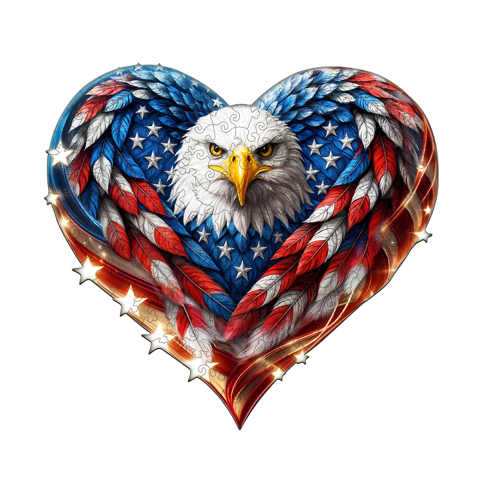 Patriotic Eagle-2 Wooden Jigsaw Puzzle