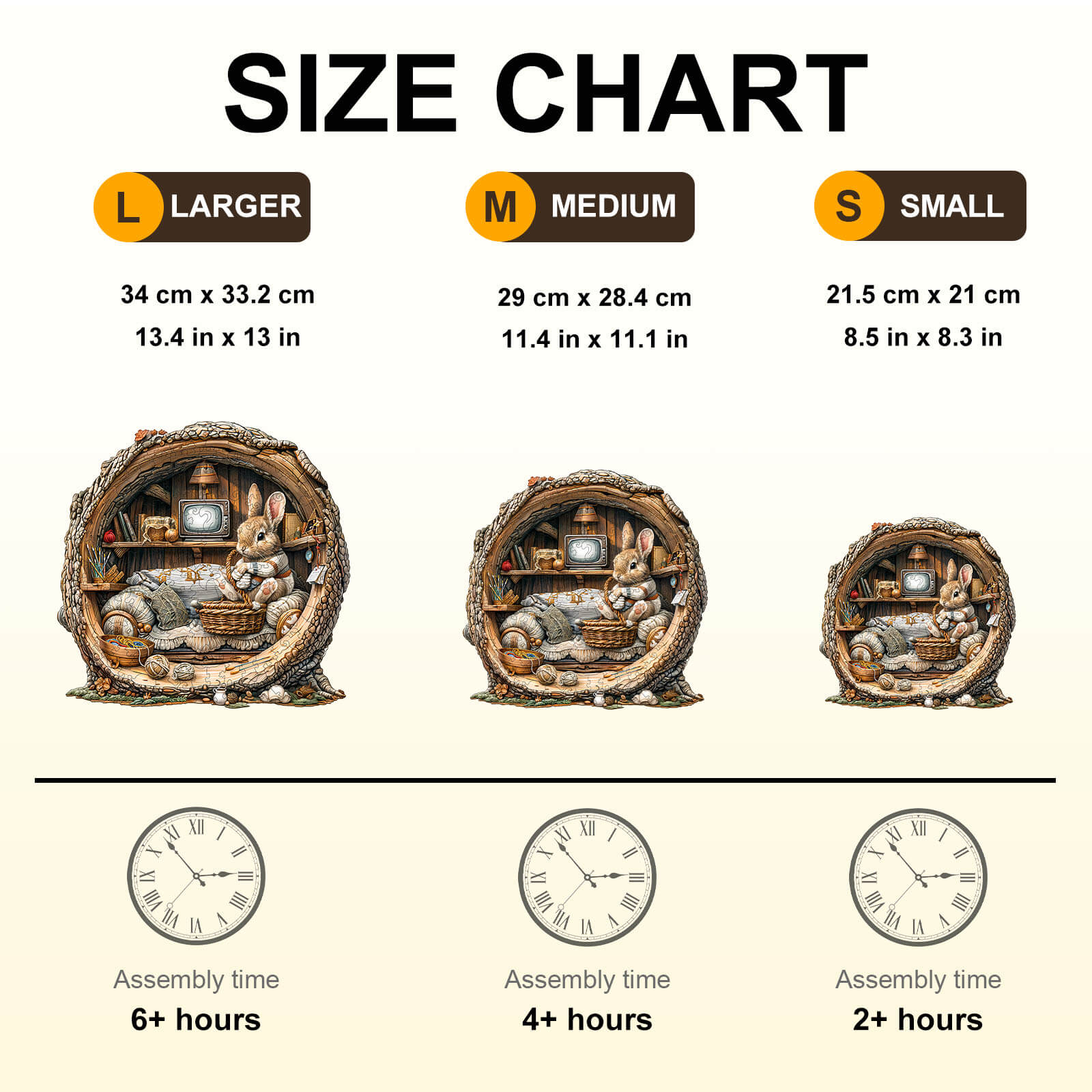 Tree Hole Rabbit Wooden Jigsaw Puzzle