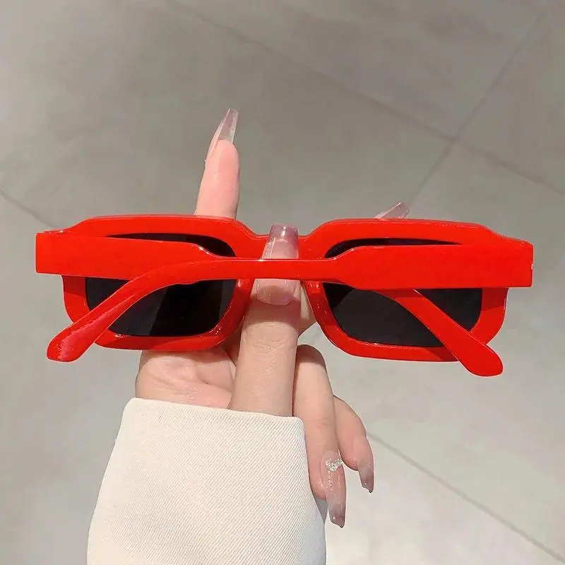 6 - Pack Vintage Rectangle Frame Sunglasses for Men & Women – Retro Fashion Sun Glasses with UV400 Protection, Luxury Design Eyewear