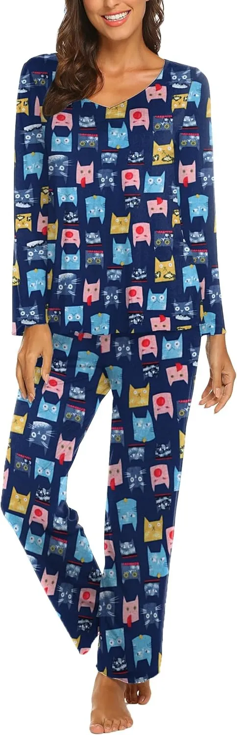Womens Pajama Sets 2 Piece Lounge Set Fall Winter Pajamas