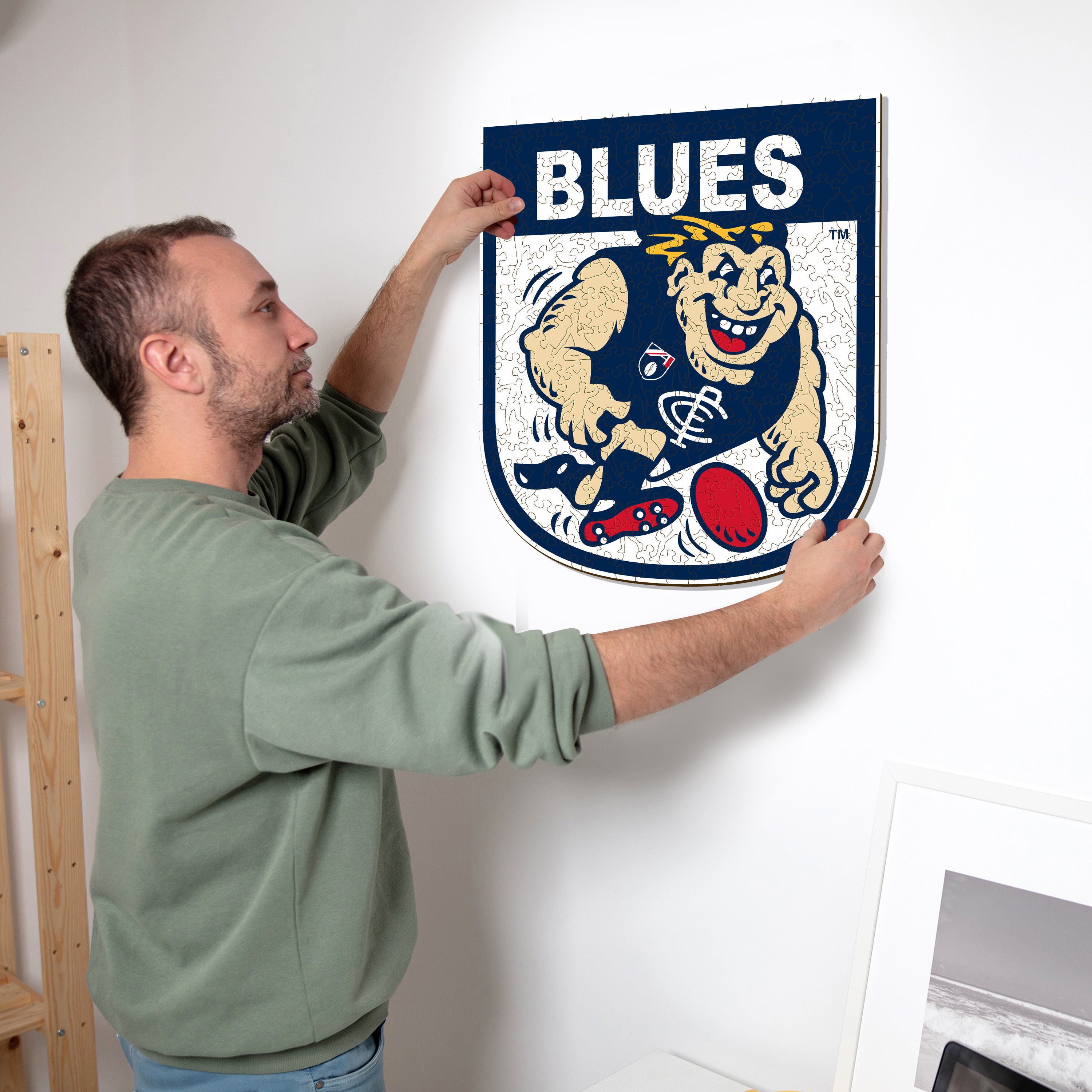 Carlton FC Retro Mascot - Wooden Puzzle