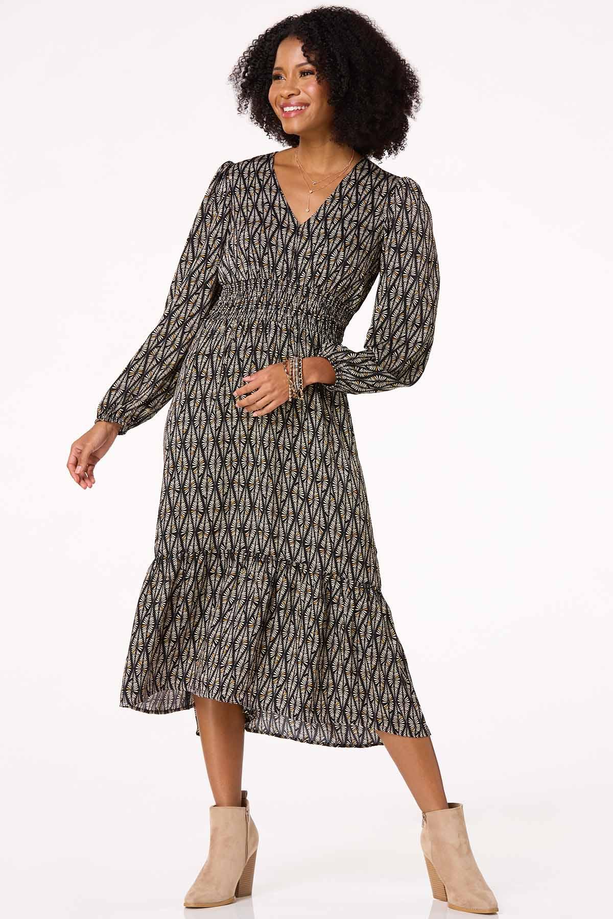 Smocked Waist Midi Dress