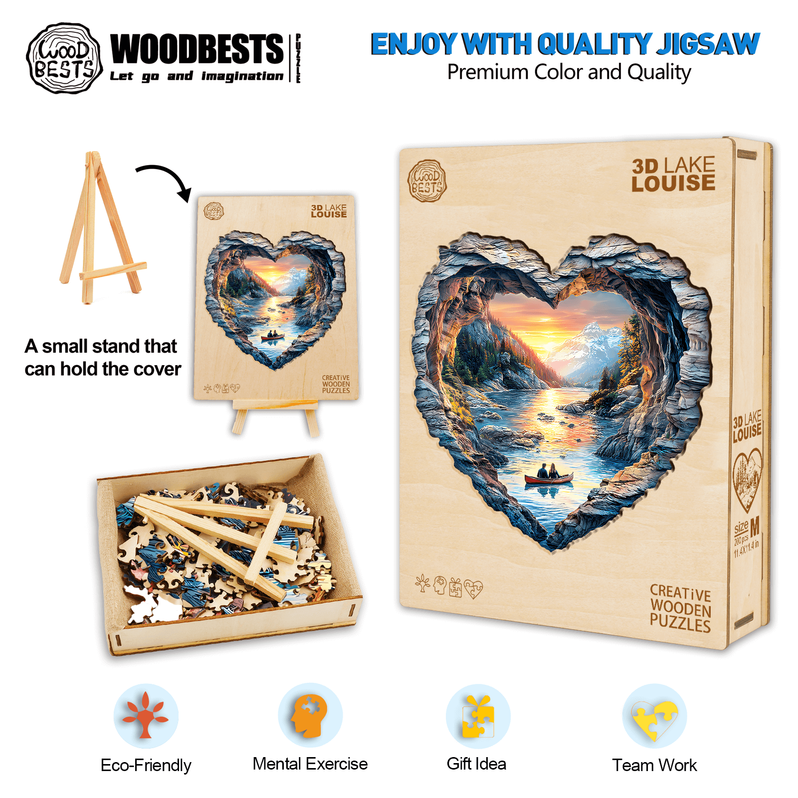 3D Lake Louise Wooden Jigsaw Puzzle