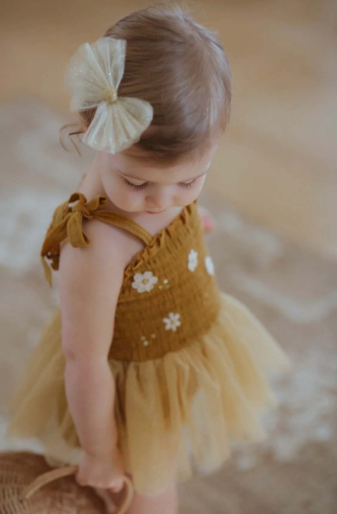 Boho Daisies Tutu - Mustard
