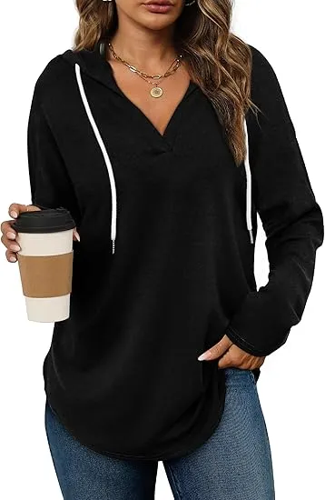 Womens Fashion Tops Hoodies for Women Pullover Oversized Sweatshirts Long SLeeve Shirts Loose Fit