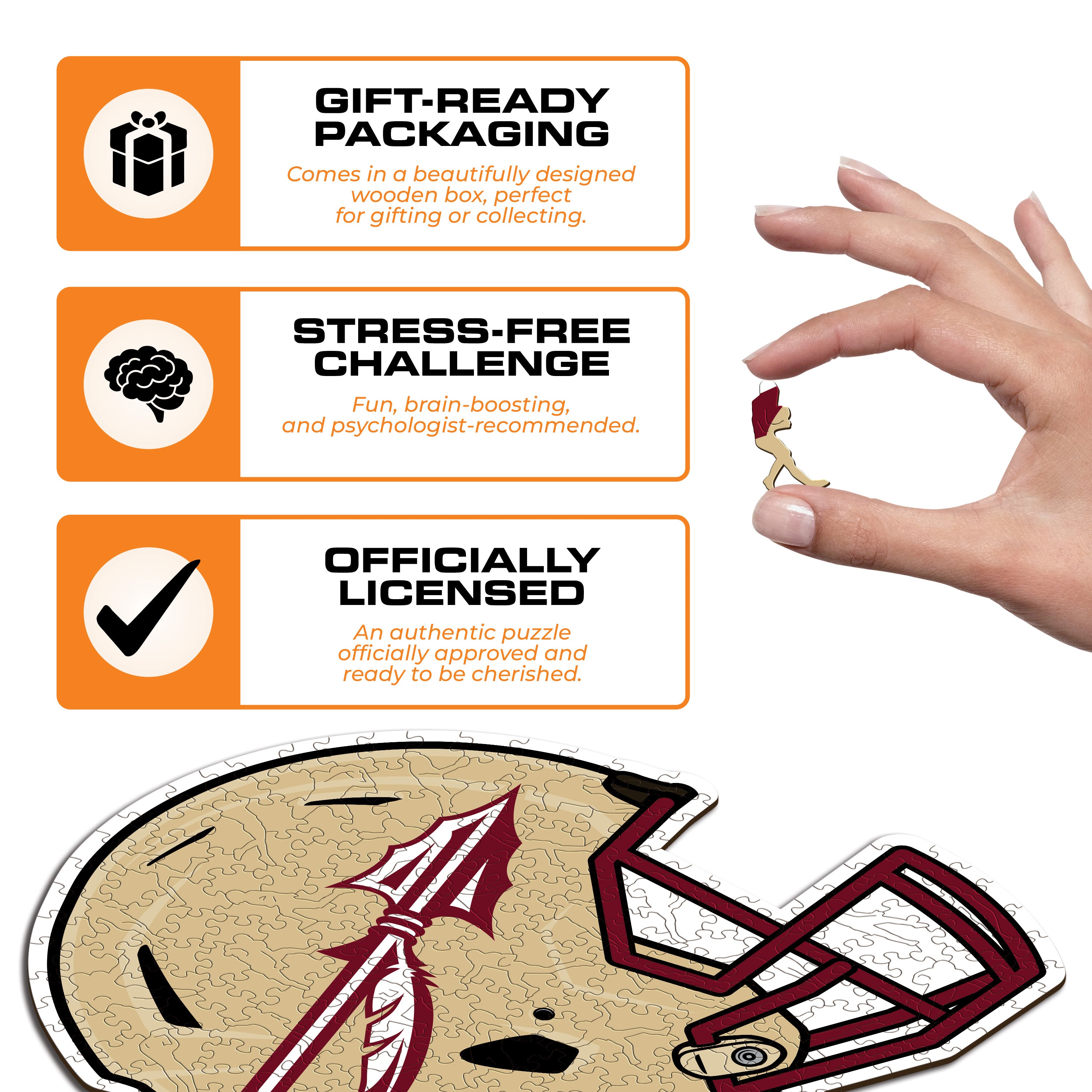 Florida State University Helmet - Wooden Puzzle