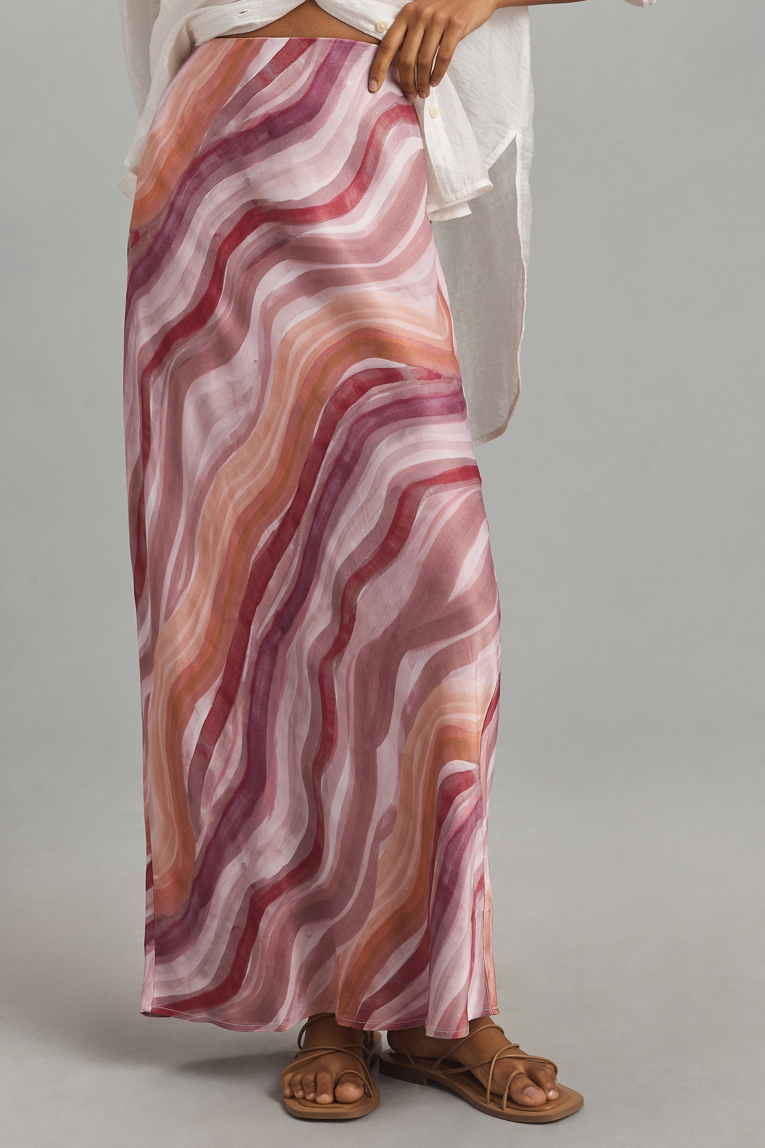 Tie Dye Slim Maxi Skirt