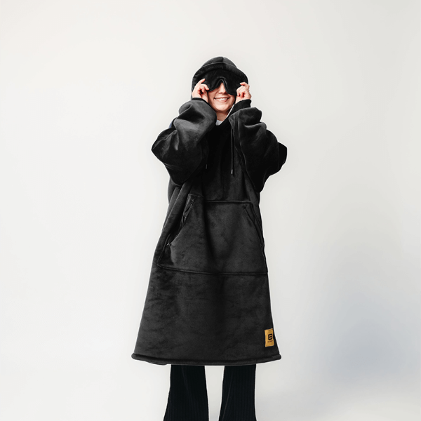 Wearable blanket Oversized with sherpa lining One size fits most.