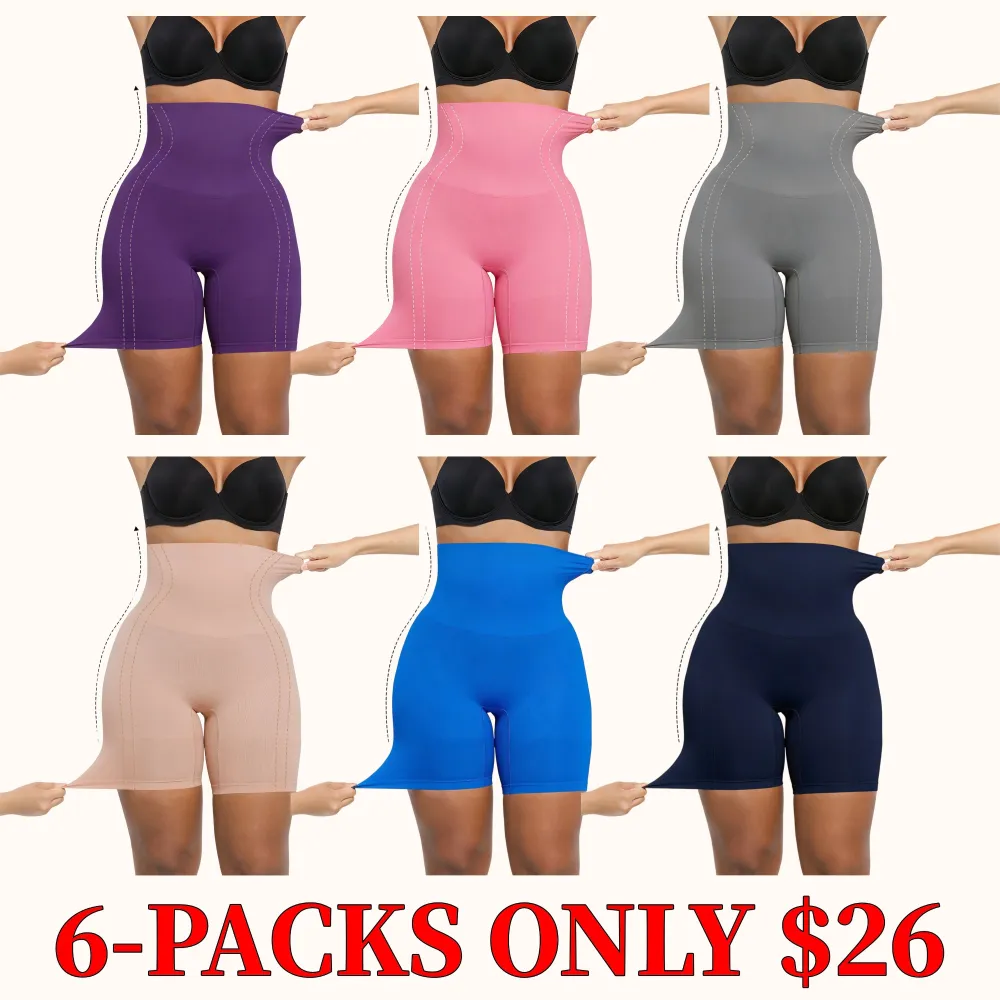 Shapellx Shapewear Sculpting Shorts for Women Seamless High Waisted Body Shaper Thigh Slimming Underwear