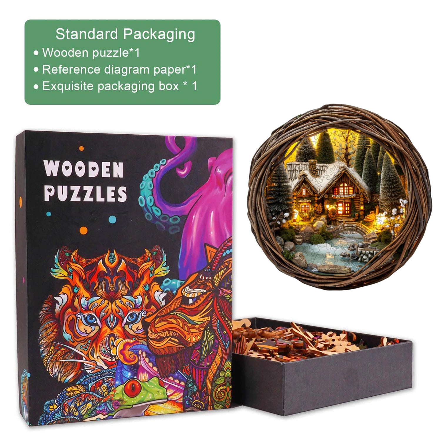 Forest Haven Wooden Jigsaw Puzzle