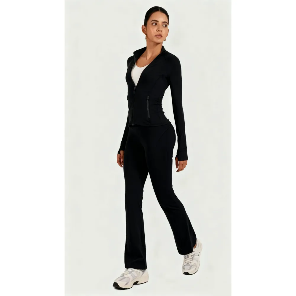 2PCS Slim-It BBL Jacket and Flare Leggings Daily Set