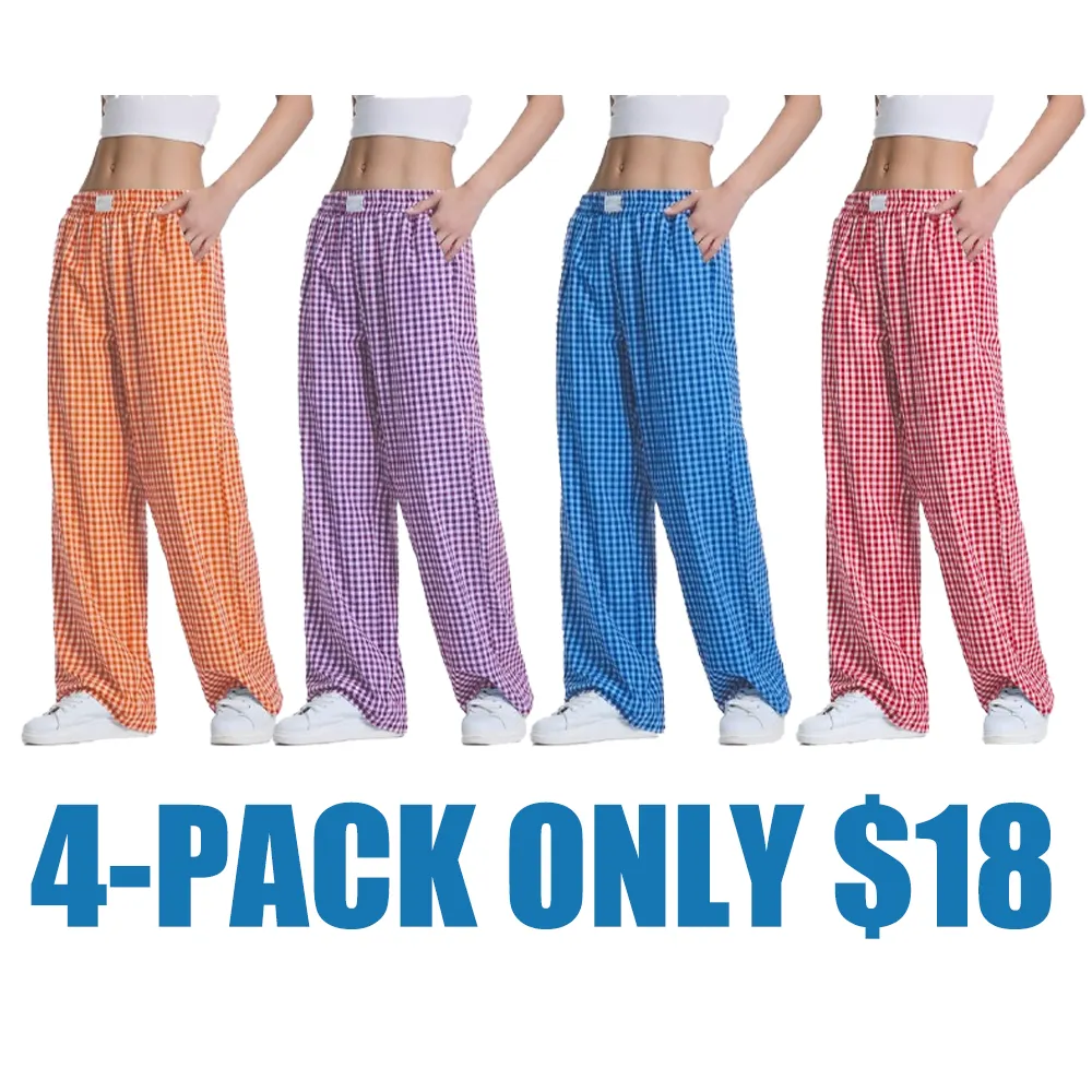 Women's plaid checkered casual pants(Just $3 Each!)