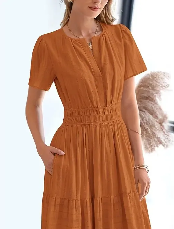 Women's 2026 Summer Casual Long Dress with Pockets