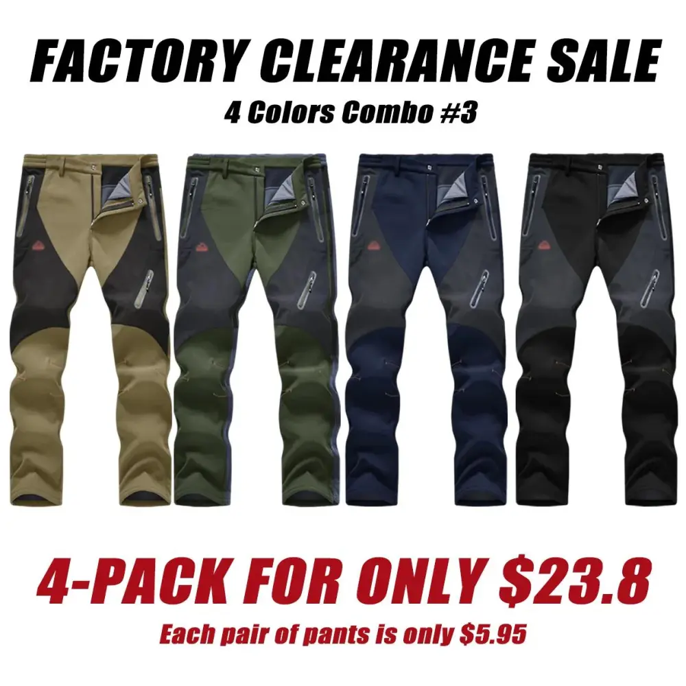 Men's 8-Pack Insulated Waterproof Pant Windproof Warm Fleece Lined Ski Trousers
