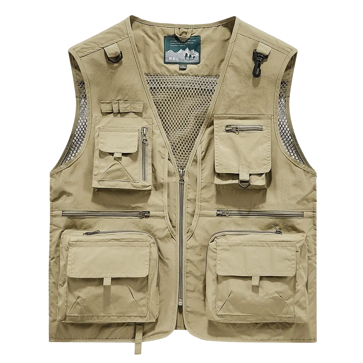 Made from 100% nylon, anti-static design ensures safety (true size). Men’s fashion quick-dry mesh casual outdoor multi-pocket fishing photography vest/work vest jacket with multiple pockets, suitable for outdoor activities.