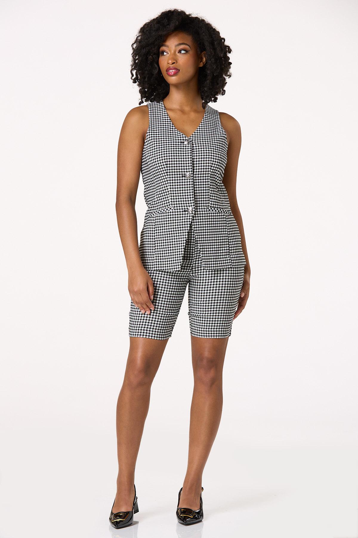 Gingham Bengaline Shorts