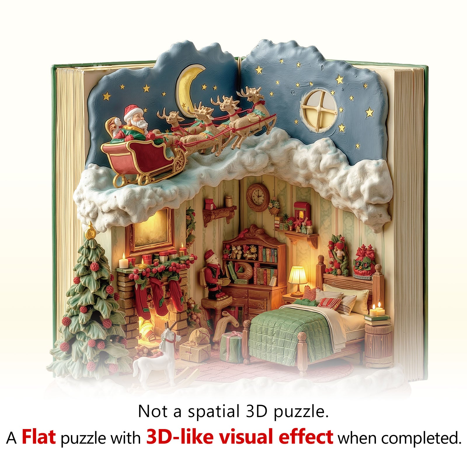 Christmas Eve in the Book Wooden Jigsaw Puzzle