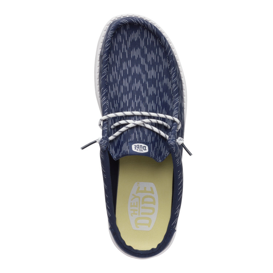 Wally Slip Jersey Jacquard - Navy Blazer/White