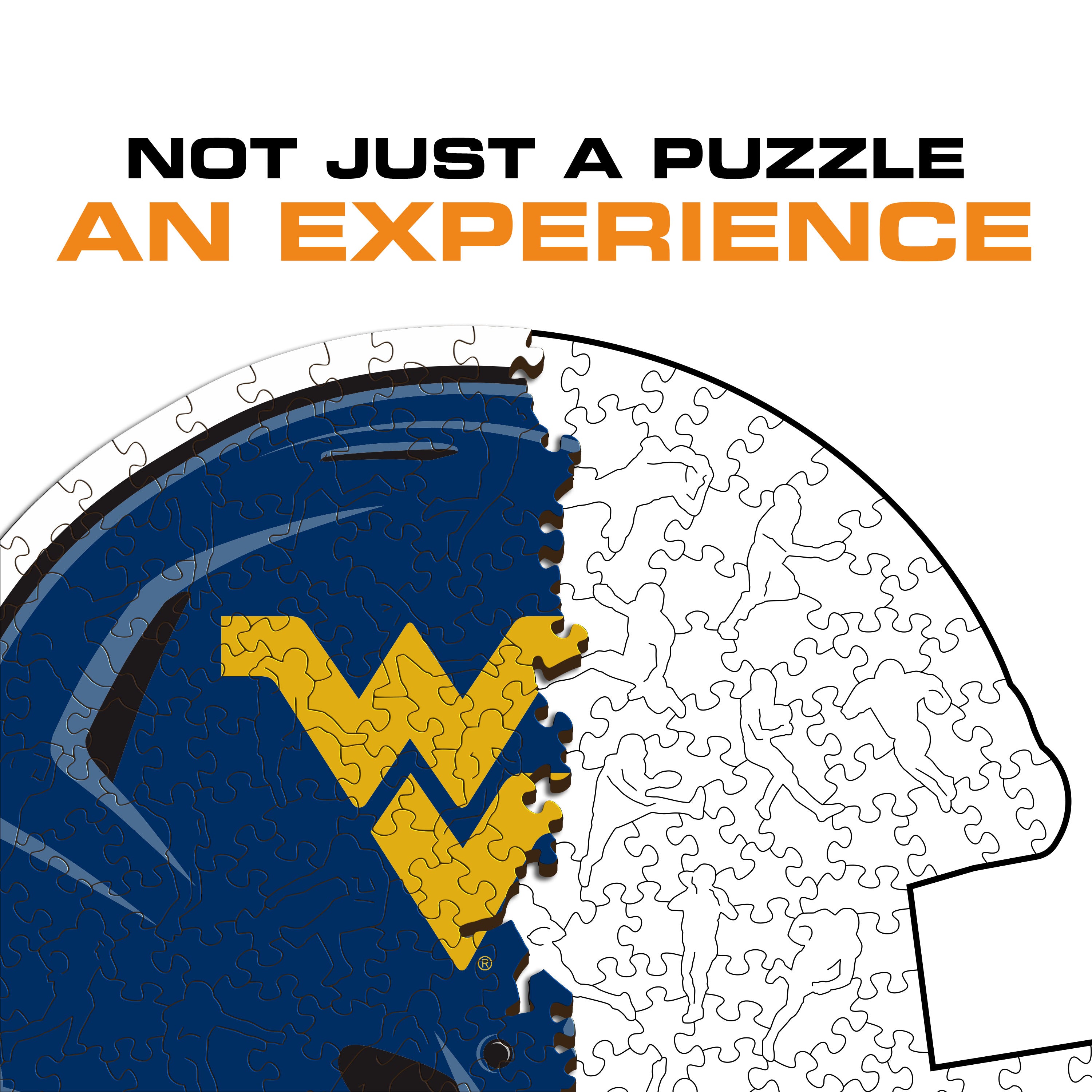 West Virginia University Helmet - Wooden Puzzle