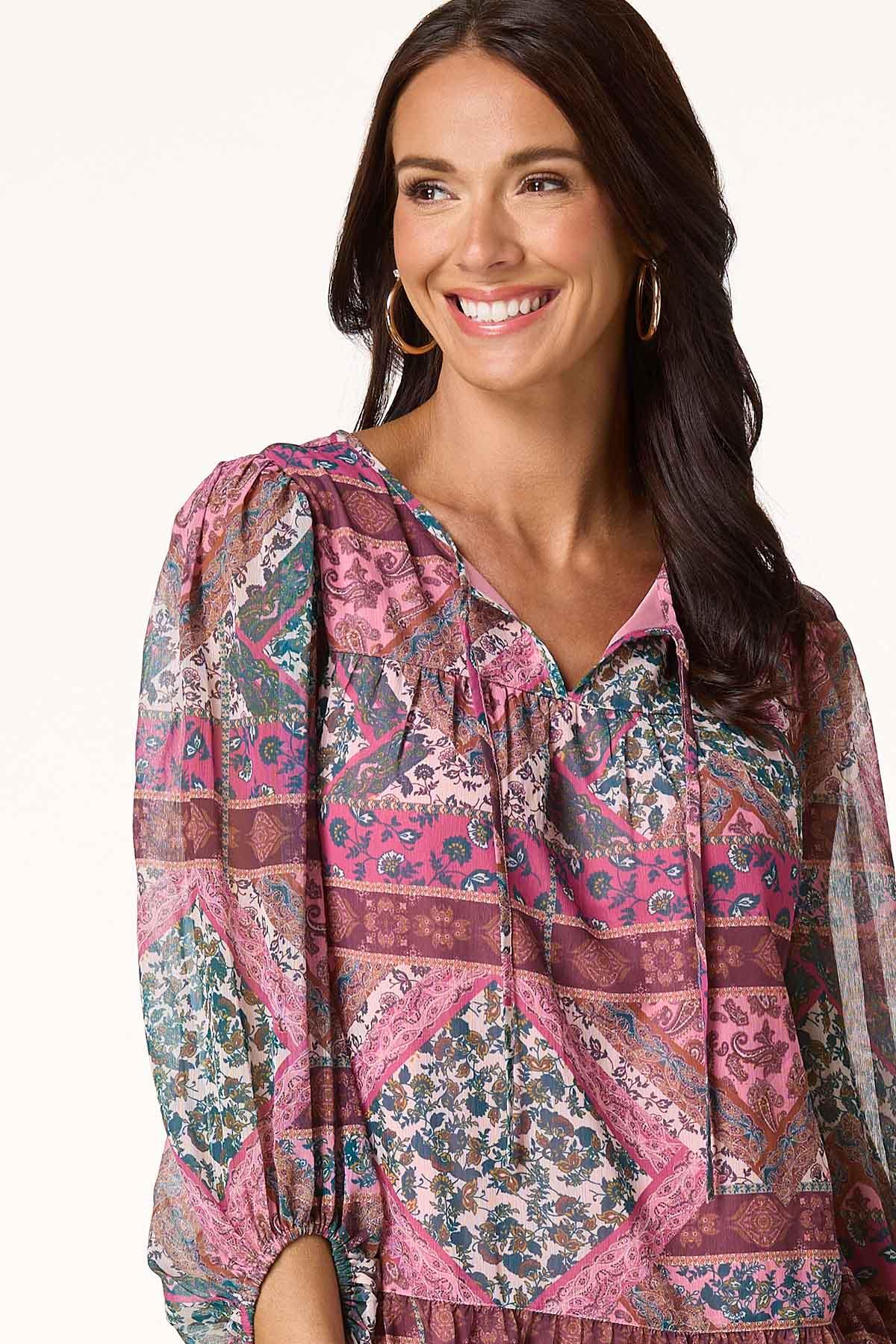 Floral Patchwork Swing Dress