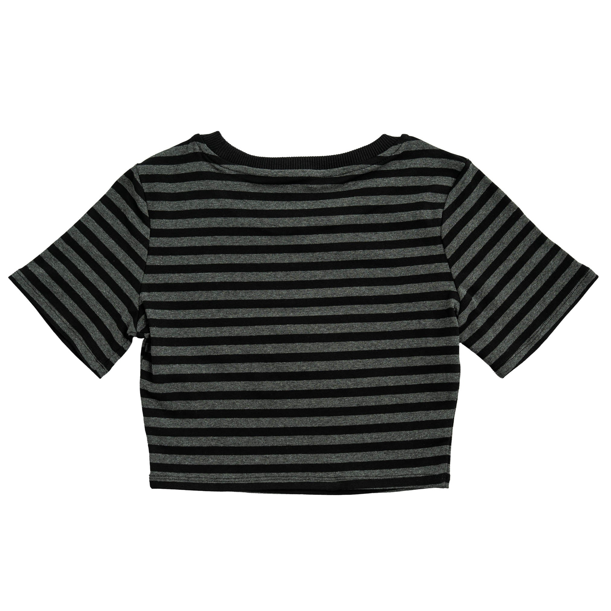 STRIPED BABY TEE - BLACK / GREY