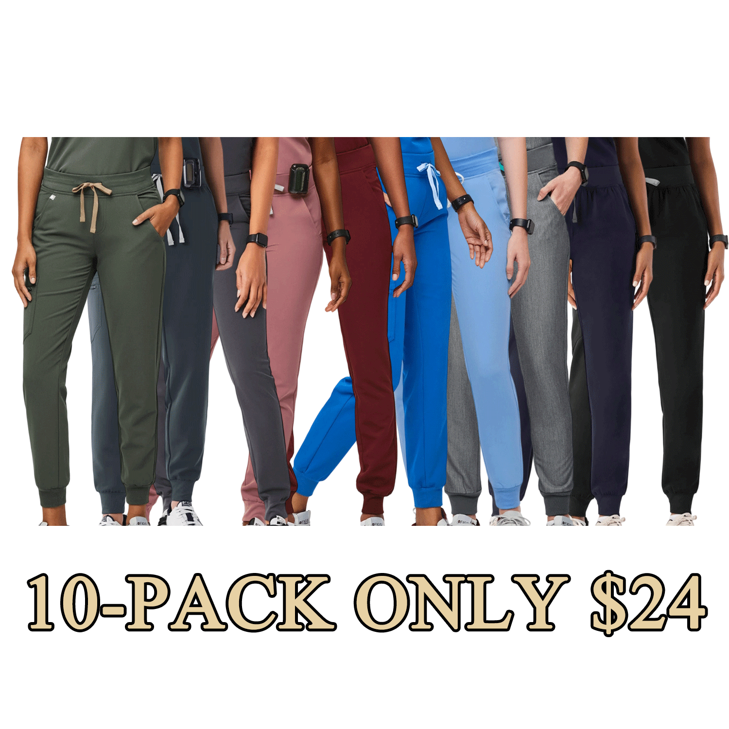 Stretch Scrub Top & Jogger Scrub Pants Set