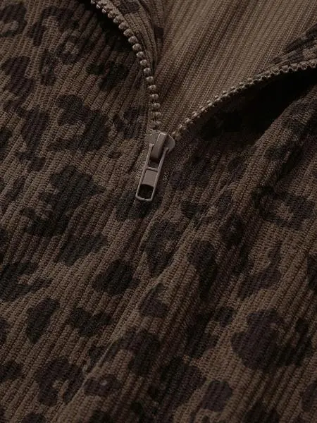 Women's Leopard Print Pullover Hoodie