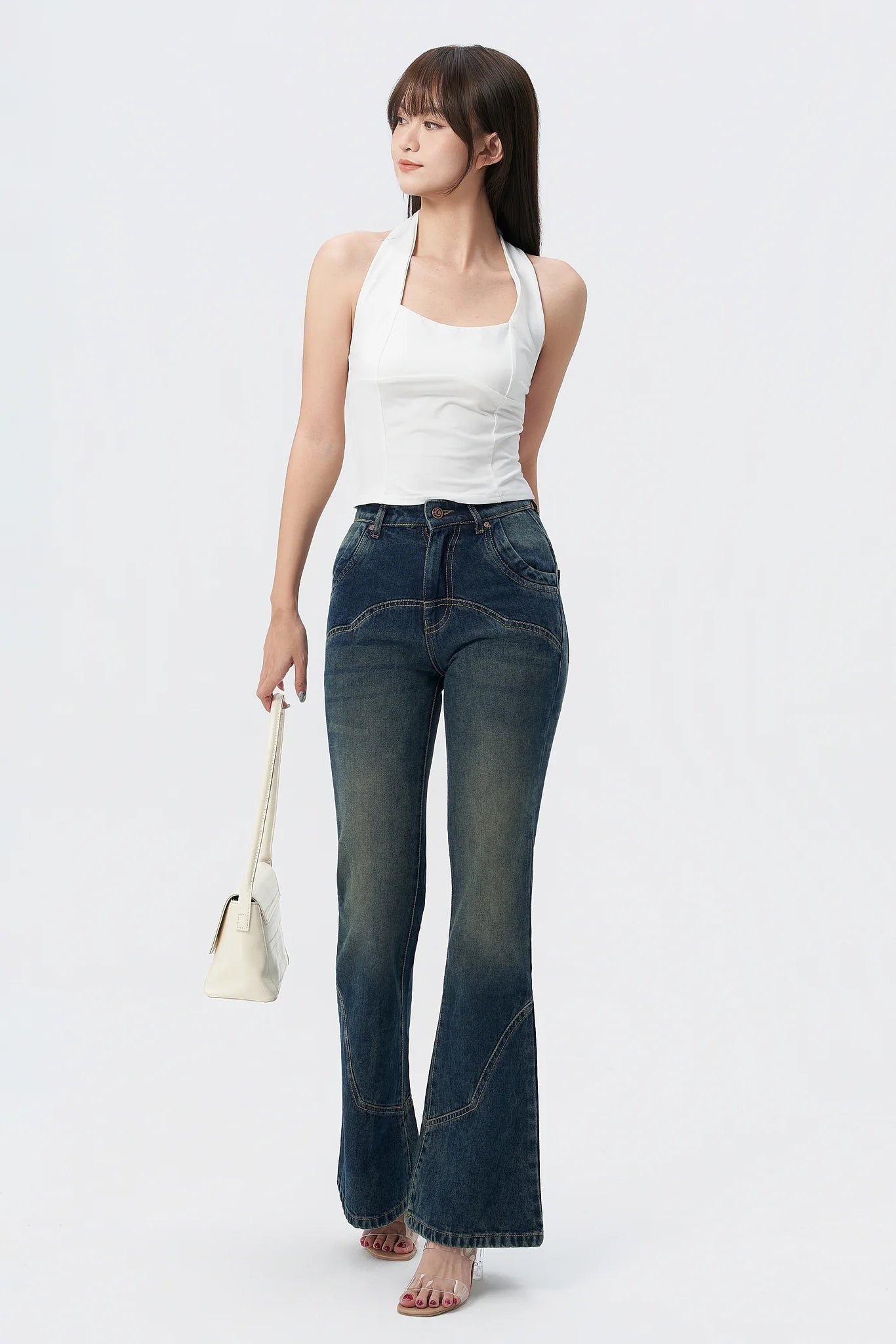 Retro Old School Flare Bootleg Jeans