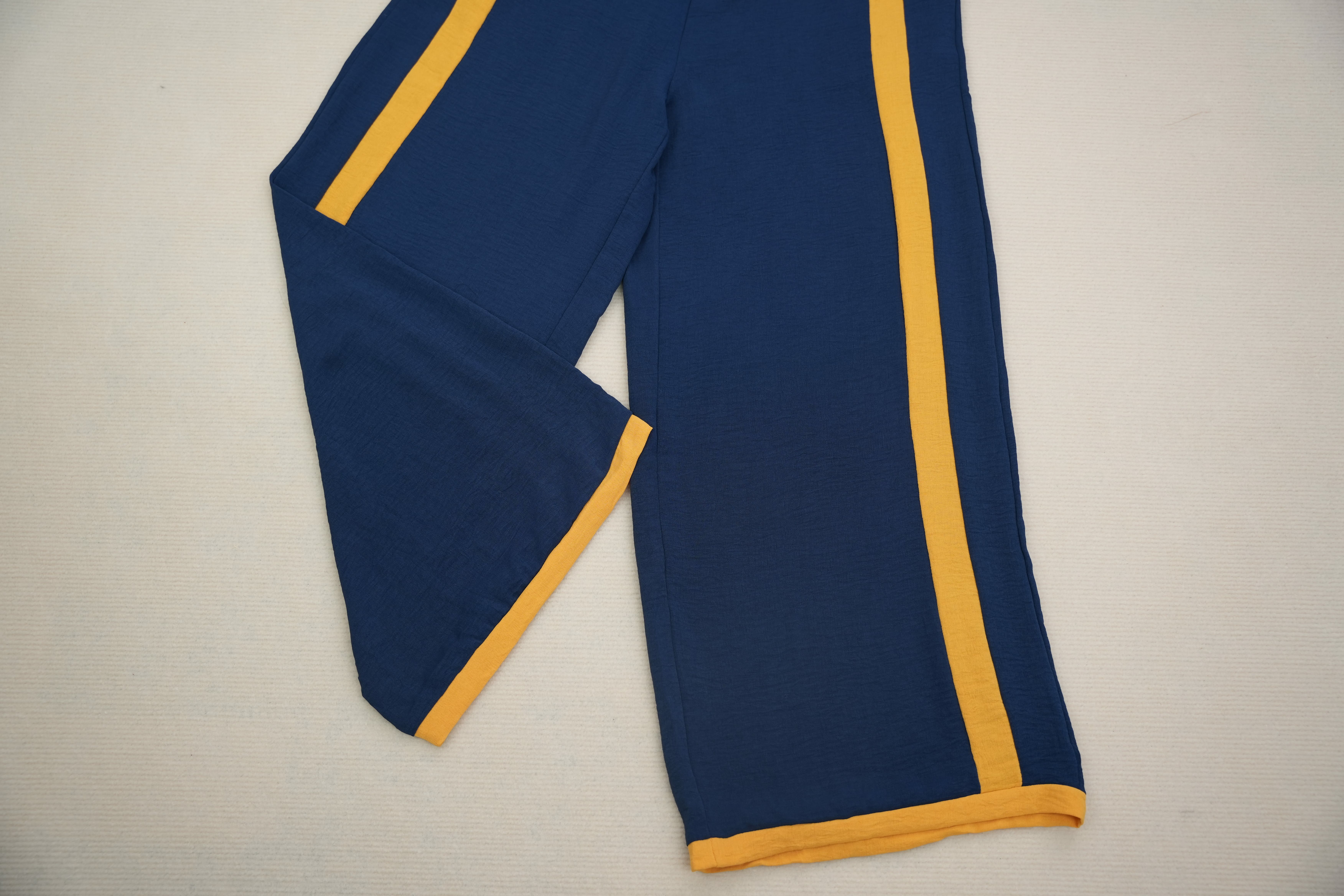 Women's Color Block 2-Piece Set – Sleeveless Top & Wide Leg Pants Summer Outfit