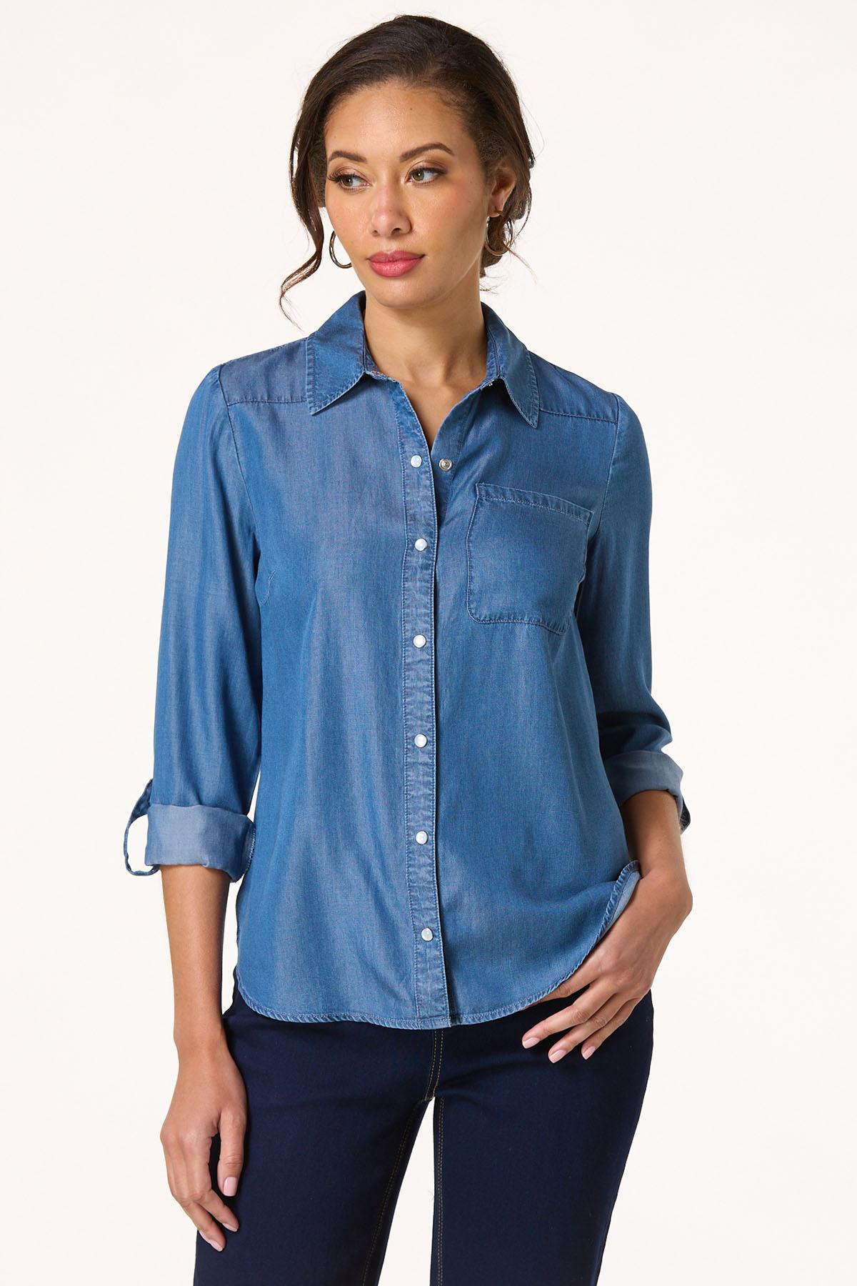 Chambray Snap Front Shirt